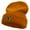 Camel, variant on Brazil Butterfly Logo Embroidered Waffle Knit Cuff Beanie - Black OSFM
