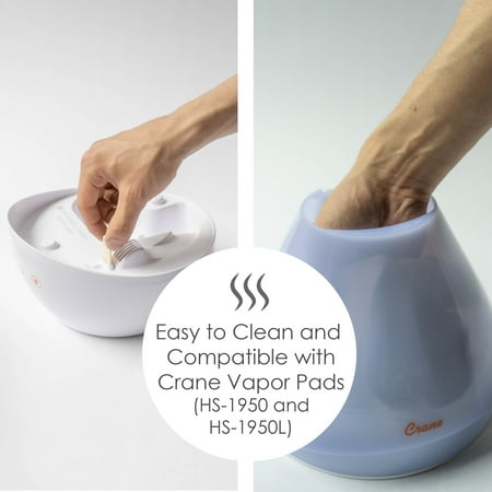 CRANE - 1 Gal. Drop Cool Mist Humidifier with Sound Machine - White