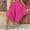 Hot Pink, variant on IUYRTFE Women's Plus Size High Waist Wide Leg Culotte Pants with Pockets Loose Fit Flowy Midi Trousers