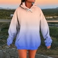 thumbnail image 2 of Makaor Cute Womens Hoodies Pullover Tunic Sweatshirt with Pockets Fleece Long Sleeve Tops Gradient Oversized Clothes, 2 of 5