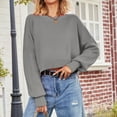 thumbnail image 6 of Sevevn Women's 2025 Crewneck Cropped Sweater Fall Batwing Sleeve Oversized Side Slit Ribbed Knit Pullover Jumper Tops, 6 of 9