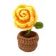 thumbnail image 1 of Centros de mesa Flores De Ganchillo Hechas A Mano Mini Flores En Maceta Maceta Accesorios Para Automóviles Amarillo Fanmusic Centros de mesa, 1 of 7