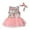 Pink, variant on Fesfesfes Toddler Baby Girls Dress Children Summer Sleeveless Floral Vest Flower Print Bow Lace Mesh Dress