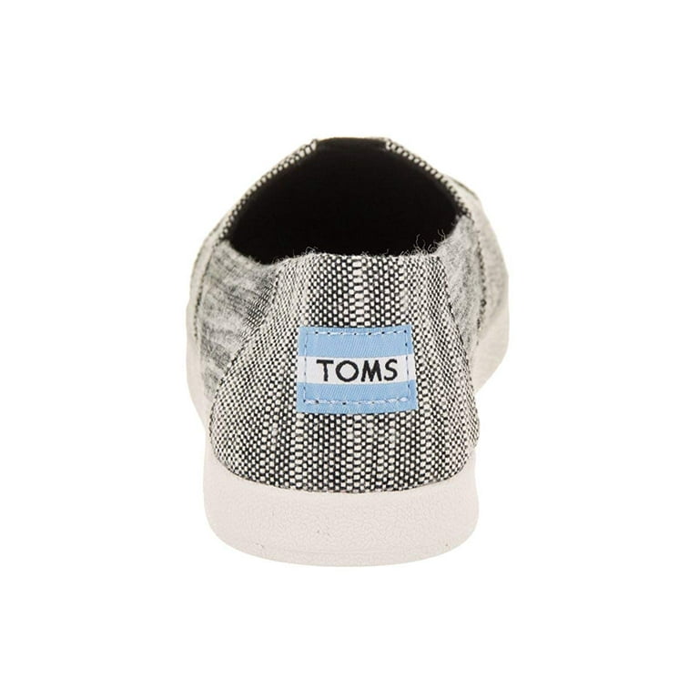 Toms 10011841 Avalon Womens Black Slubby Cotton Sneakers 10 B M
