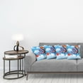 thumbnail image 3 of Ambesonne Dragon Throw Pillow Cover 4 Pack, Surreal Folk Tale Art, 16", Sky Blue Orange Indigo, 3 of 5