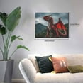 thumbnail image 2 of Gukieu Majestic Red Dragon Print Horizontal Canvas Decorative Painting 12x16 Inch Shrinkage Resistant Frame Hanging Home Wall Art Decor, 2 of 6