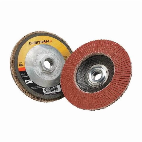 3m Cubitron Flap Disc, 4 1/2 in Dia, 5/8 in Arbor 7100032359