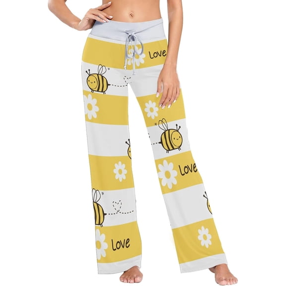 Women's Pajama Pants Cute Daisy Comfy Stretch Sleepwear Essentials womens Lightweight Lounge Terry Pajama Pant, X-Large