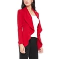 thumbnail image 3 of Moa Collection Women's Long Sleeve Open Front Blazer Solid Office Jacket (S-3XL), 3 of 6