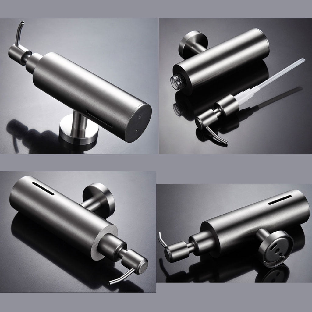 Stainless Steel Brushed Finish Soap Dispenser Bathroom Shampoo Box Soap Container Wall Mounted Soap Dispenser