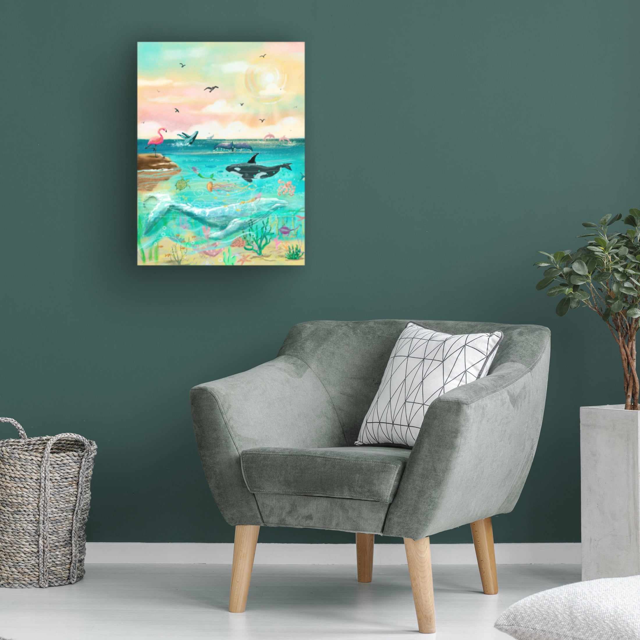 Canvas Wall Art - Christine Rotolo 'Under The Sea' Wall Art for Living Room, Bedroom, or Office Décor by Trademark Fine Art - 24 x 32 Inches