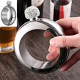 thumbnail image 4 of Flask Bangle Bracelet New Scale Whiskey Flask With Crystal Lid, 4 of 5