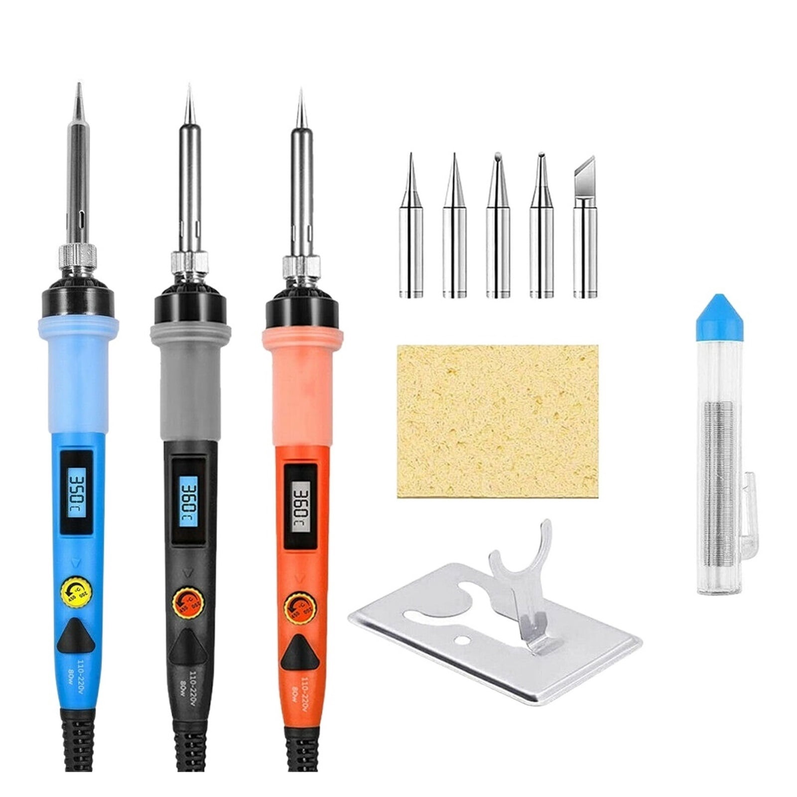 80W Digital Soldering Iron Adjustable Temperature Electric Solder Iron,Rework Station Handle Heat Pencil Welding Repair Tools,Welding Tools