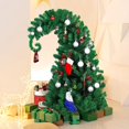 thumbnail image 5 of 5 Feet Pine Christmas Tree Decor with Solid Metal Stand Santa Claus Artificial Full Green Tree Xmas Decorations for Themed Party Indoor Outdoor Living Room Home, 5 of 7