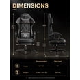 thumbnail image 6 of HLDIRECT Gaming Chair with Massager Lumbar Support, Ergonomics Computer Chair with Headrest, Black, 6 of 8