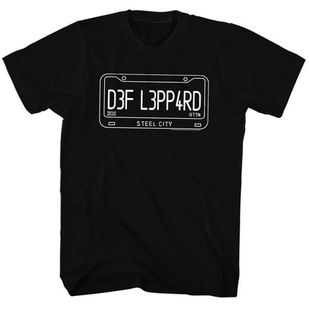 Def Leppard 80s Heavy Hair Metal Band Rock n Roll Steel City Adult T-Shirt
