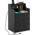 ADORNEVE Nightstand with Charging Station USB Port, Bedside Table with