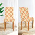thumbnail image 3 of Yayeee 4 Pack Dining Chair Covers Stretch Parson Chairs Slipcovers Seat Protector, Orange Circle, 3 of 6