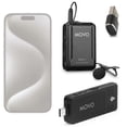 thumbnail image 1 of Micrófono Lavalier Inalámbrico Movo USB-C para Android e iPhone 15 con Transmisión de 2,4 GHz y Adap, 1 of 7