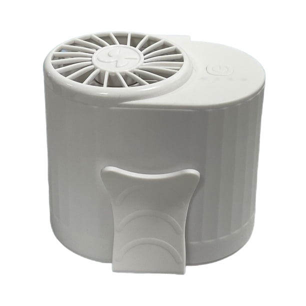 Ventilador de cintura ajustable portátil de 10000 RPM con carga USB, resistente y portátil. Blanco