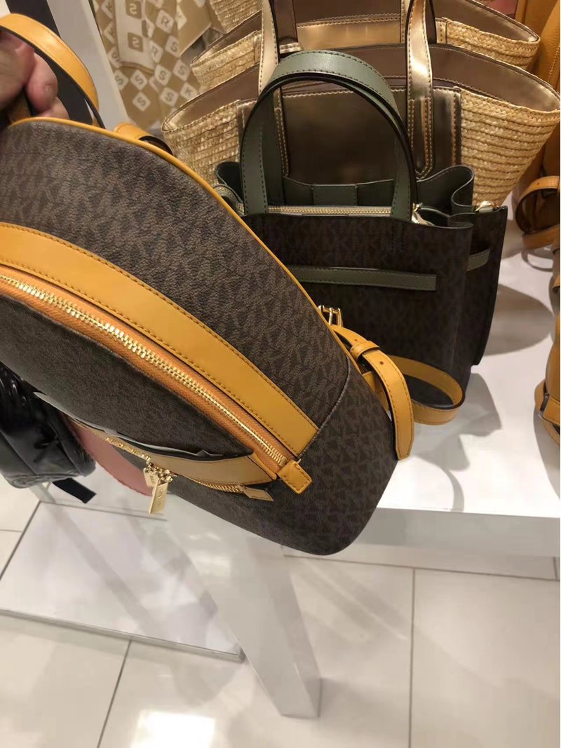 Michael Kors Kenly Medium Backpack Brown Mk Signature Marigold