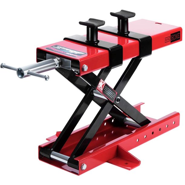 VIVOHOME Steel Motorcycle ATV Scissor Lift Jack Crank Hoist Stand with