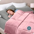 thumbnail image 3 of Bare Home 10 lbs Weighted Blanket for Kids - 40" x 60" - Minky Fleece, Light Pink, 3 of 10