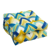 Blazing Needles 16-inch Spun Polyester Outdoor Square Tufted Chair Cushion