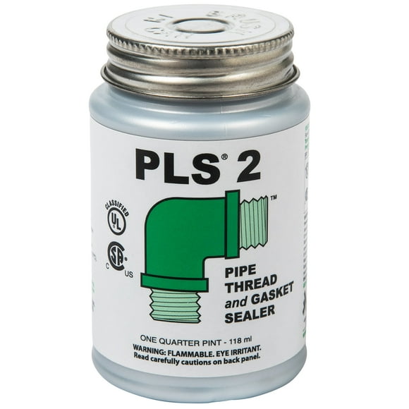 Gasoila Premium Pipe Thread & Gasket Sealer, Lead-Free Non-Hardening Paste, Safe for Iron, Stainless Steel, Plastics, -100 to 600°F, 1/4 Pint with Brush, for Industrial & High-Pressure Applications
