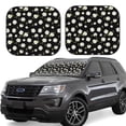 thumbnail image 6 of Kdxio Daisies Flowers Print 2-Piece Sun Shade Front Windshield - Foldable Car Front Window Sunshades for Most Sedans SUV Truck, 6 of 6