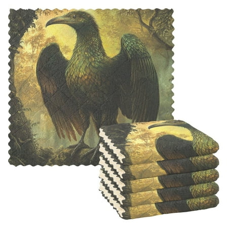 

WOBOGO Ancient Giant Eagle Kitchen Towels 6pcs Ultra Soft Absorbent Quick Drying Dish Cloths 11×11inch