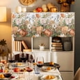 thumbnail image 7 of Thanksgiving Flowers Pumpkin Valances for Windows, 42 x 18in, Retro Watercolor Autumn Rod Pocket Kitchen Valance Curtain Light Filtering Window Treatments for Living Room Bedroom, 1 Panel, 7 of 7