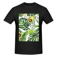 thumbnail image 4 of Bingfone Watercolor Green Tropical Men'S Loose Fit Short-Sleeve Pocket T-Shirt, 4 of 7