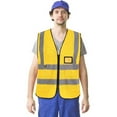 thumbnail image 2 of Mens Safe Vest, High Visibility Protective Work Clothes, Outdoor Work Belt, Reflective Strip, 2 of 3