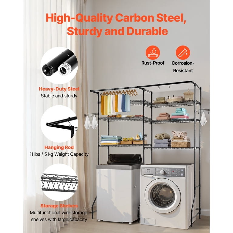 Over Washing Machine Storage Unit Laundry Room Countertop Over Machines ...