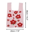 thumbnail image 4 of Unique Bargains 1 Pc Knitted Wrist Bag Flower Gift Bag Pink, 4 of 5