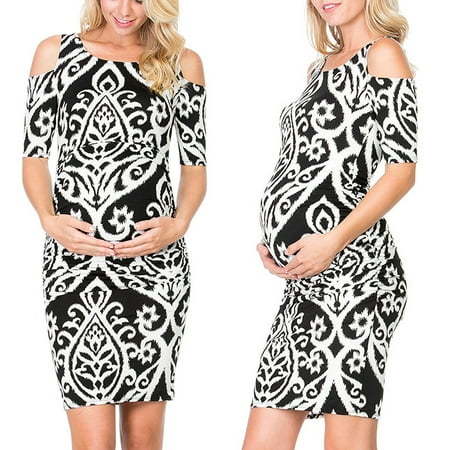 

Women s Maternity Print Straps Sexy Casual Sundress Pregnancy Dress Clothes