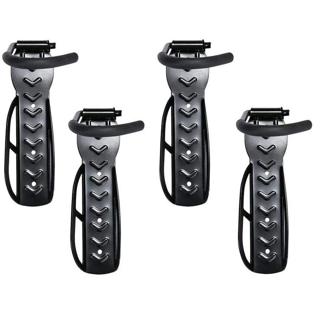 4 Pieces Wall Mounted Bike Rack, Bike Racks, Bike Wall Racks with Accessories, Steel Bike Hook, Indoor / Store / Garage Bike Rack (Black)