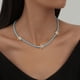 thumbnail image 2 of Collar de cuentas de arroz estilo bohemio, cadena para el cuello, cadena para clavícula, joyería para el cuello, 2 of 6
