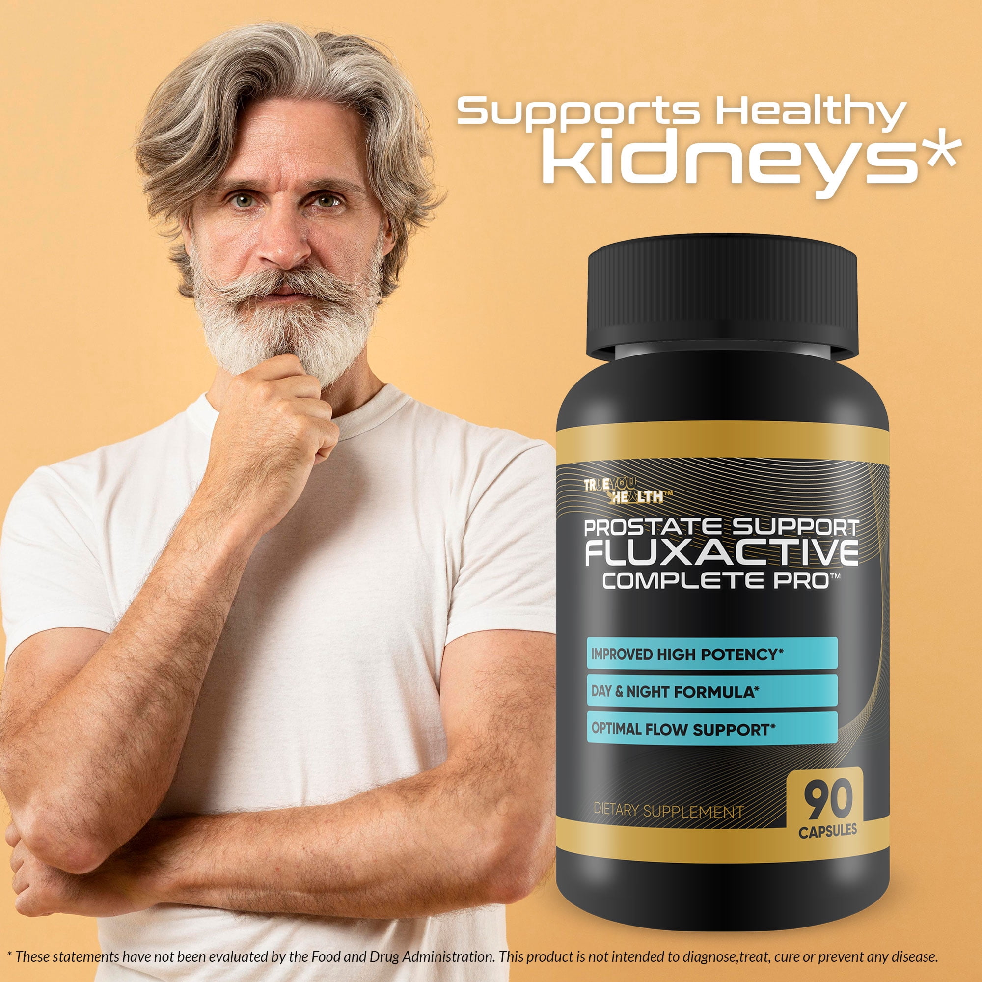 Prostate Support Fluxactive Complete Pro - Premium Prostate Formula with Panax Ginseng – Promote T Prostate Health for Men’s Health & Wellness - Aid Blood Flow Stamina - Prostate Supplements for Men