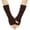 #B Coffee, variant on Arm Warmers Women Knit Ribbed Solid Color Fingerless Warm Gloves Unisex Style Thumb Opening Versatile Elbow Length Gloves Comfortable Long Version Windproof Warmth Faux Sleeves