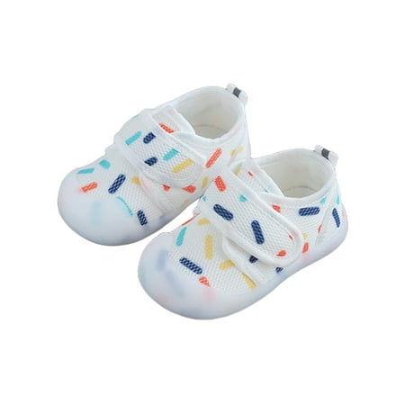 

Bellella Kids Flats Soft Sole Sneakers Breathable Shoes Slip Resistant Moccasins School Daily Walking Shoe White 3C