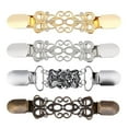 thumbnail image 1 of kusrkot 4 Pièces Strass Pull Clip Canard Boucle Clips Cardigan Clip Collier Clips, 1 of 9