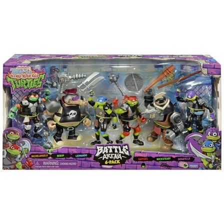 Teenage Mutant Ninja Turtles TMNT Battle Arena Figure 6 pack by Playmates Toys