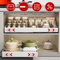 thumbnail image 4 of Teqhome 1 Pack Pull Out Cabinet Organizer (12.2''-20.5'') Expandable Pull Out Drawers for Cabinets Slide Out Cabinet Organizers with Adhesive Tapes White, 4 of 12