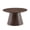 1Walnut, variant on Ciphrias Round Coffee Table, 24 inch Grey Marble Look MDF with Pedestal Base for Living Room
