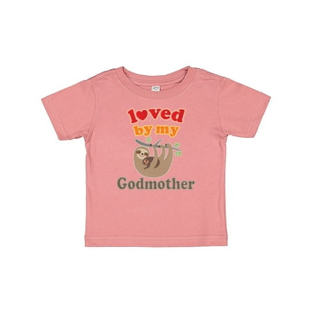 

Inktastic My Godmother Loves Me Baby Sloth Gift Baby Boy or Baby Girl T-Shirt