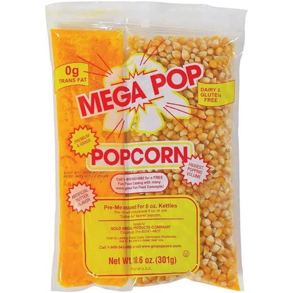 8oz Popcorn Portion Packs - Package of 6ct 8oz Poppers-Pack of 6ct