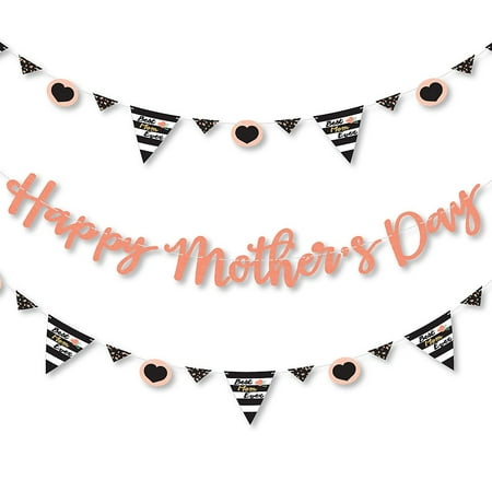 Best Mom Ever - Mother's Day Letter Banner Decoration - 36 Banner Cutouts and Happy Mother's Day Banner