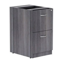 Lorell, Weathered Charcoal Laminate Desking Pedestal - 2-Drawer, 1 Each